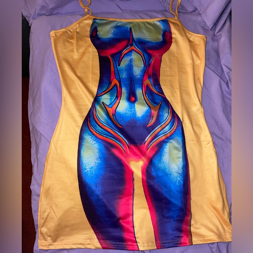 Body Shape Print Cami Dress